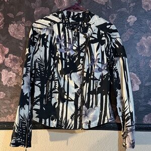 Marciano Black and White Floral Jacket